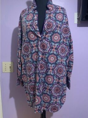 Victoria's Secret Purple Multi Paisley Print Tunic
